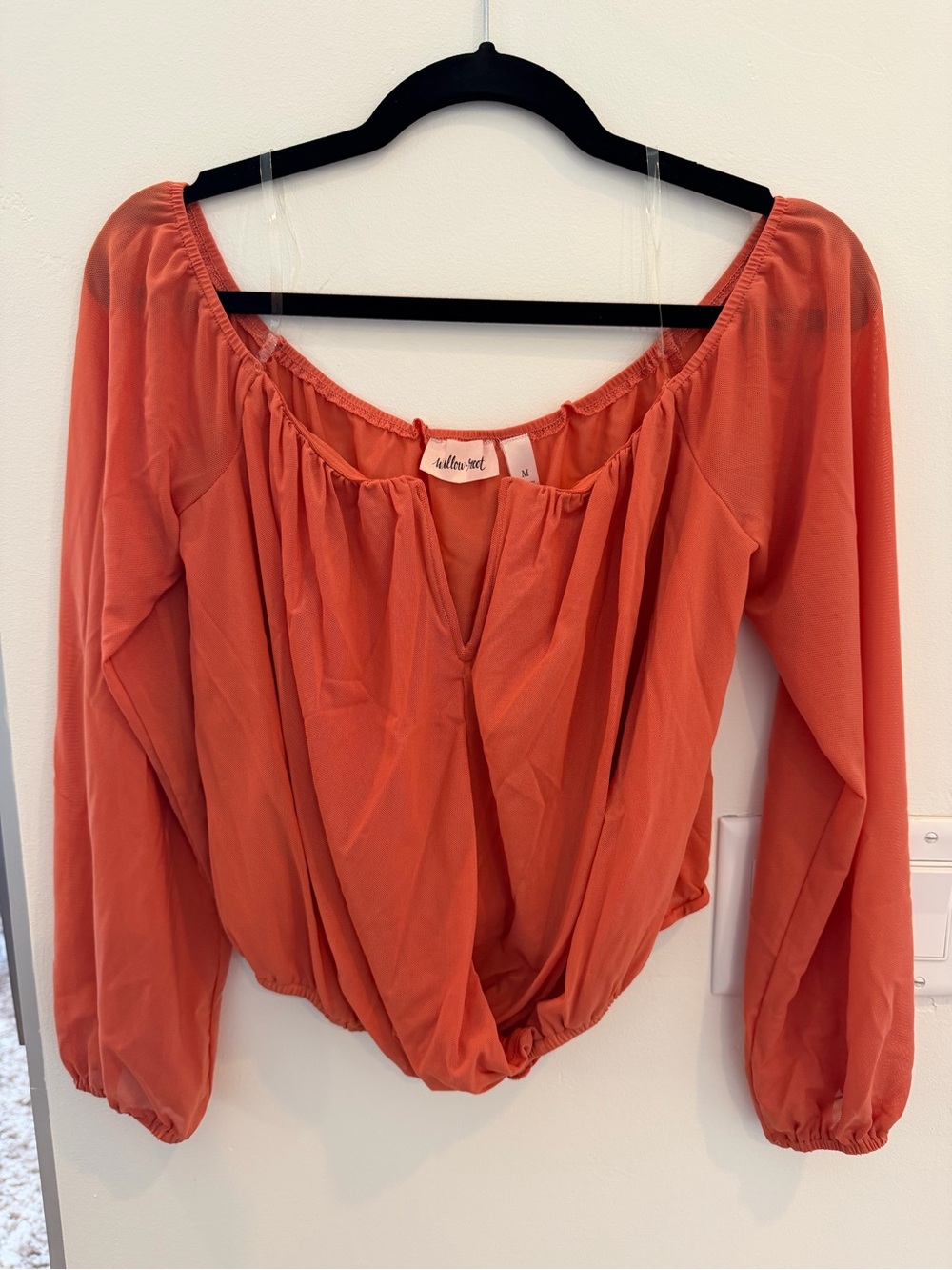 willow & root Long-Sleeve Cropped Blouse